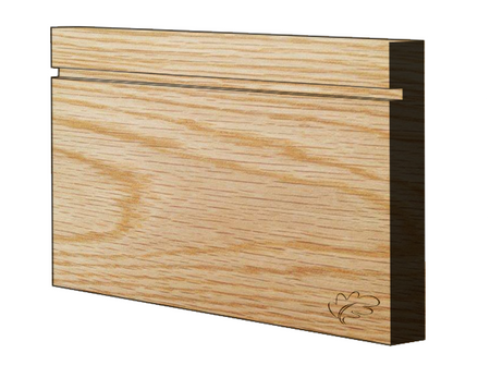 American white oak grooved skirting and architrave profile, unfinished, 25mm nominal thickness