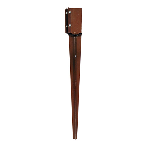 Oxide red drive-in post spike 75mm x 75mm x 750mm for timber fence posts