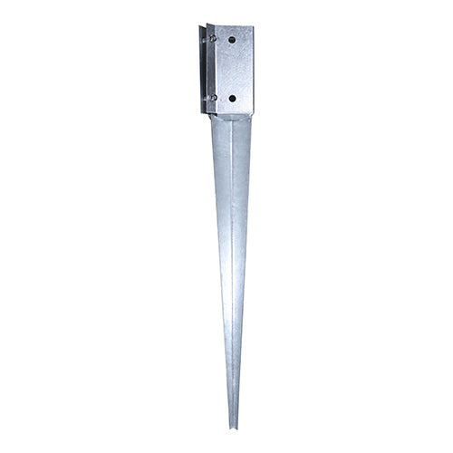 Hot dipped galvanised drive-in post spike 100mm x 100mm x 750mm for fence posts