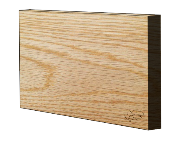 Square edge American White Oak skirting and architrave profile, unfinished, machined in-house by Nottage Timber Merchants