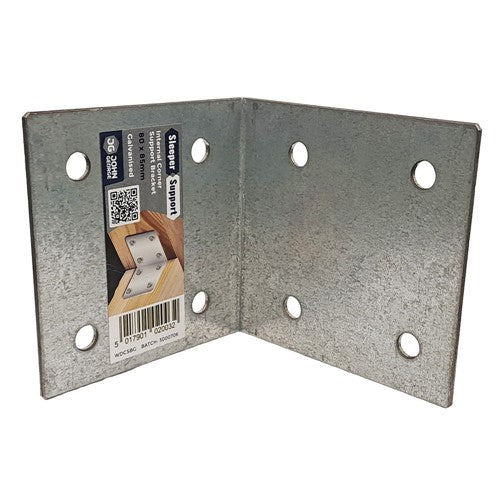 Galvanised sleeper support component, front view
