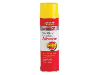 Everbuild Stick 2 Spray Contact Adhesive 500ml aerosol can