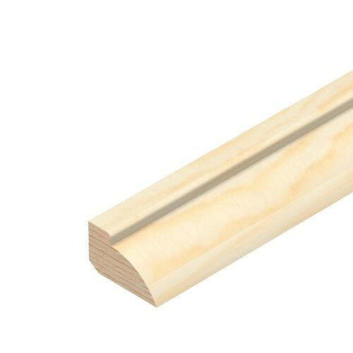 Pine glass bead 9mm x 15mm x 2400mm length showing full profile