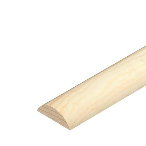 Pine half round cover moulding 6mm x 18mm x 2400mm, smooth finish suitable for interior joinery