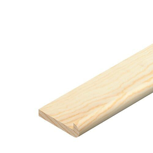 Pine hockey stick cover moulding 12mm x 34mm x 2400mm, full length view