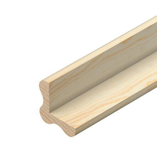 18mm x 18mm pine birdsmouth corner angle 2400mm length showing full profile