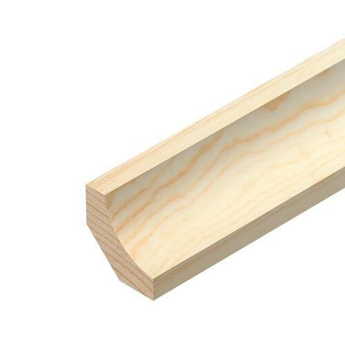 Pine scotia moulding 12mm x 12mm x 2400mm, concave softwood profile for internal corners