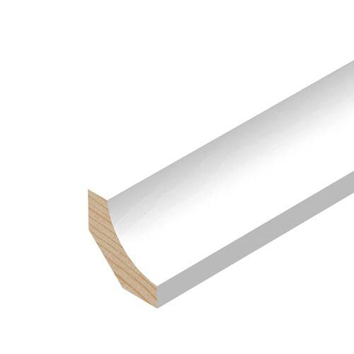 White primed pine scotia moulding 18mm x 18mm x 2400mm
